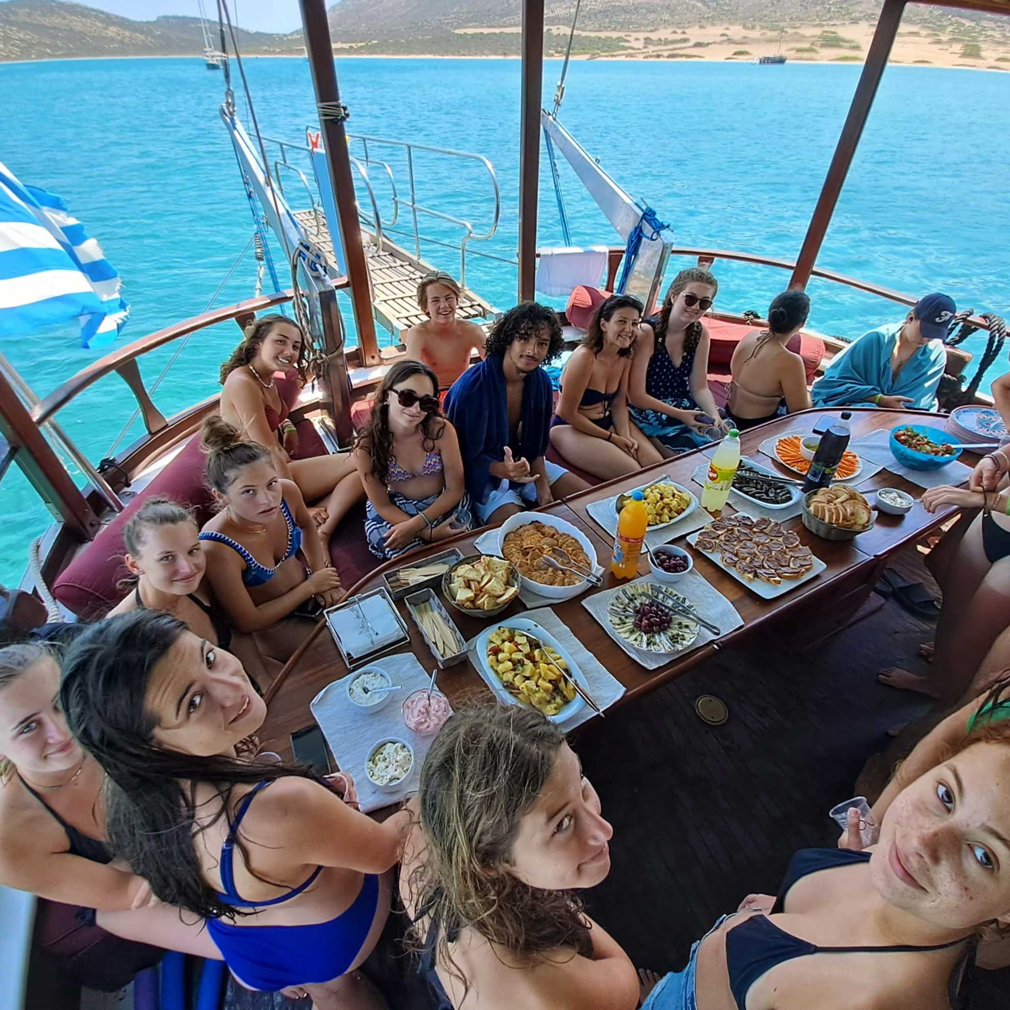 Shared cruises with Galatea at Paros, Antiparos, Blue lagoon and Despotiko island