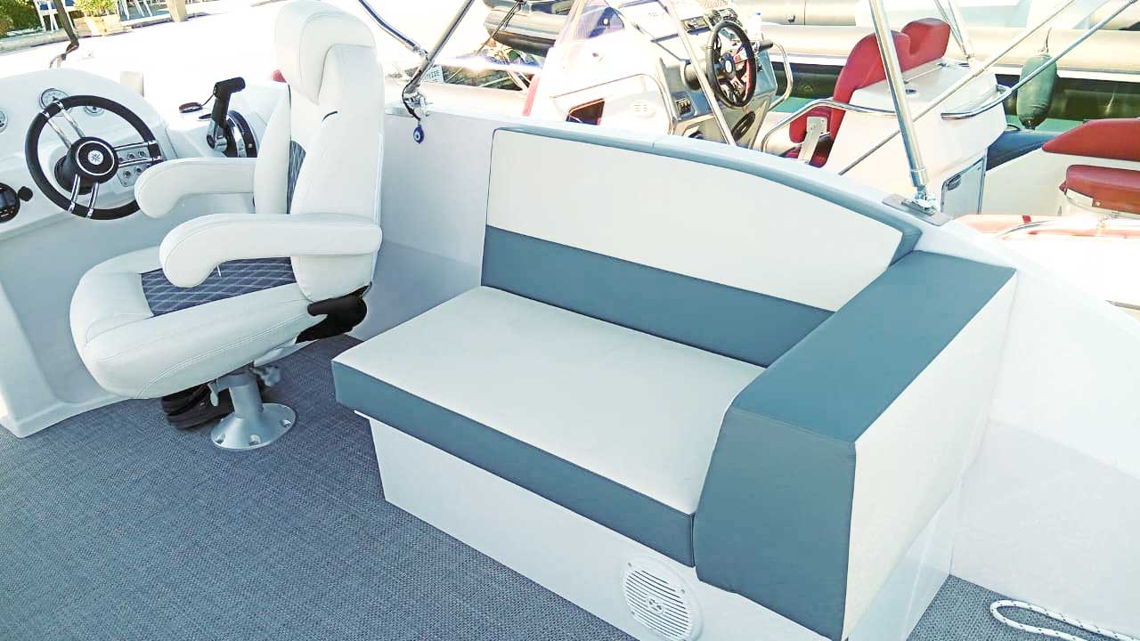 Aegean Vibes 2026 pontoon boat in Naoussa, Paros