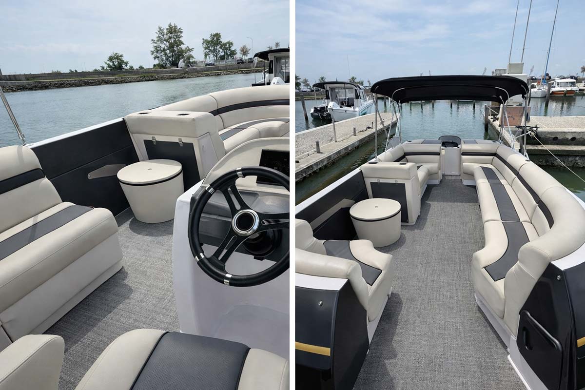 Comfortable seating on Aegean Vibes Naoussa Bay cruise